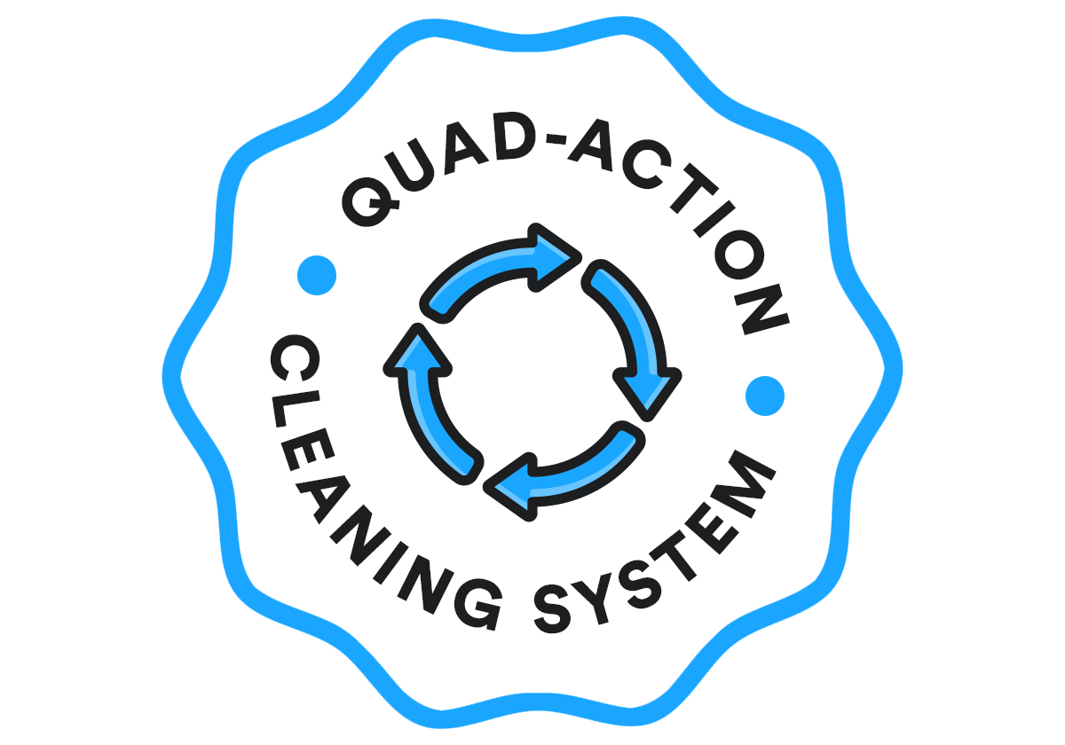 Quad-Action Cleaning System Logo